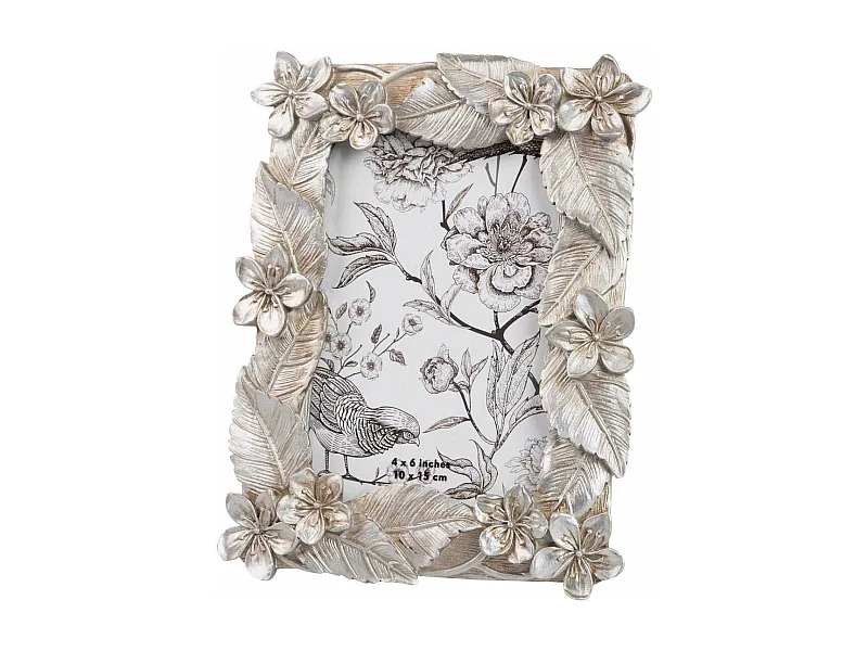 Portafotos Resina Plateado 10x15 Cm