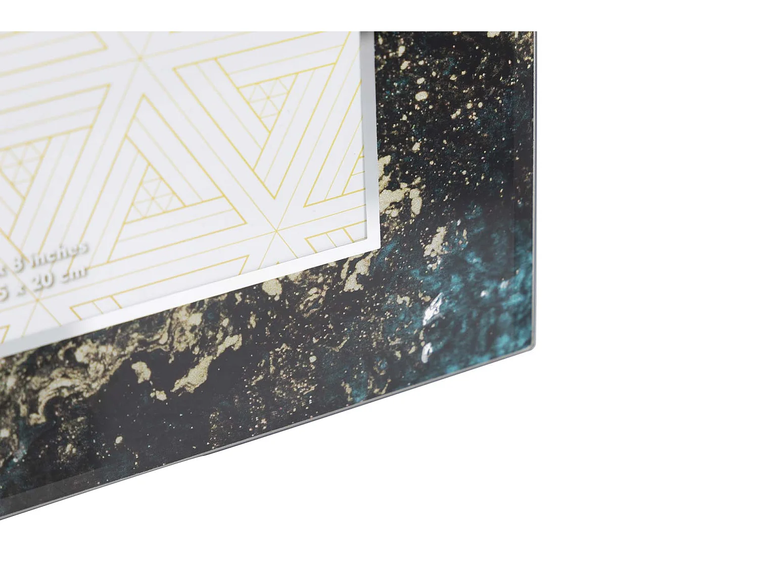 Portafotos Cristal Impresion Negro-dorado 15x20cm