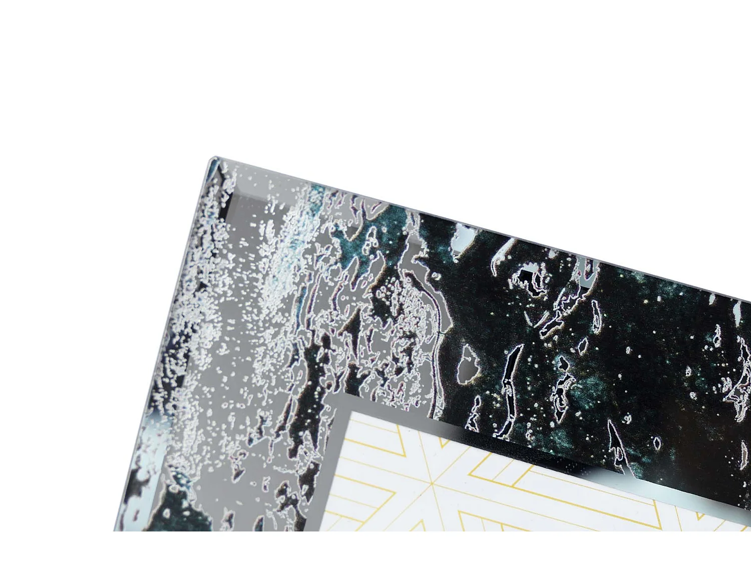 Portafotos Cristal Impresion Negro-dorado 15x20cm