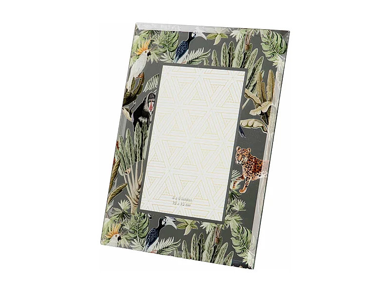 Portafotos Espejo Impresion Flores 10x15 Cm