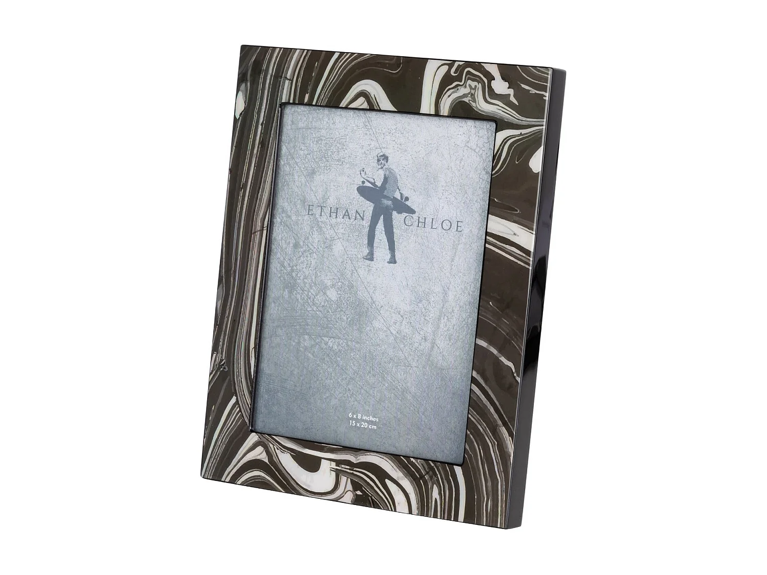 Portafotos Mdf Negro Blanco Abstracto 15x20 Cm