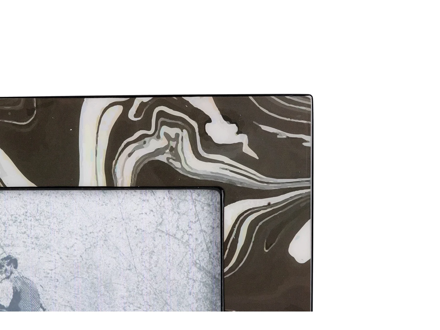 Portafotos Mdf Negro Blanco Abstracto 15x20 Cm