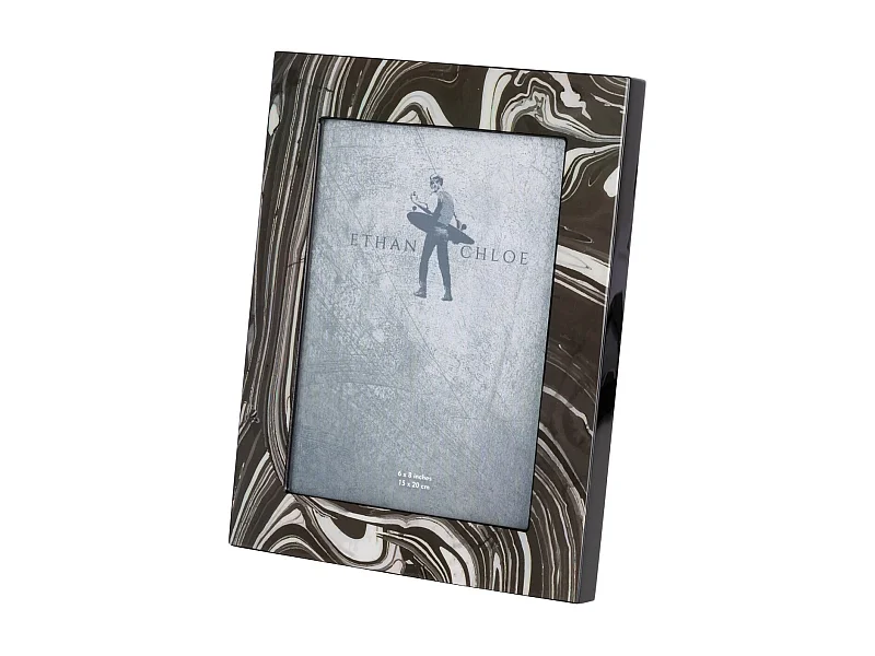 Portafotos Mdf Negro Blanco Abstracto 15x20 Cm