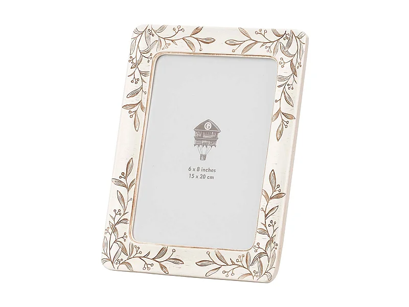 Portafotos Resina Blanco Antique 15x20 Cm