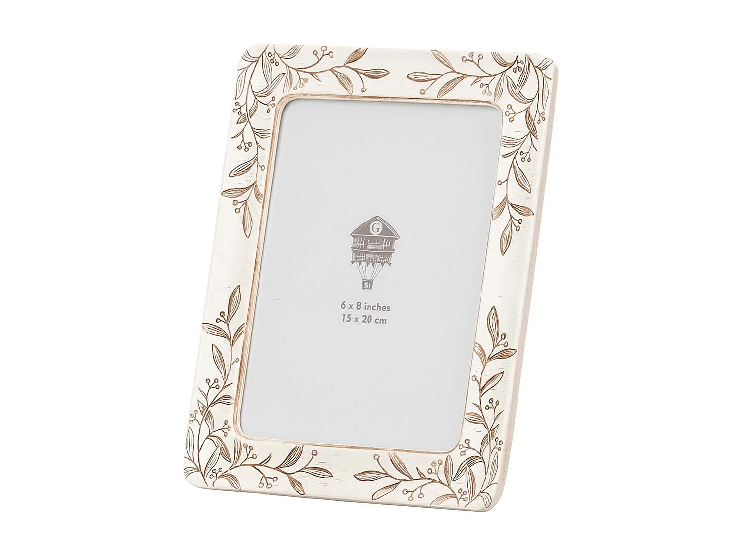 Portafotos Resina Blanco Antique 15x20 Cm