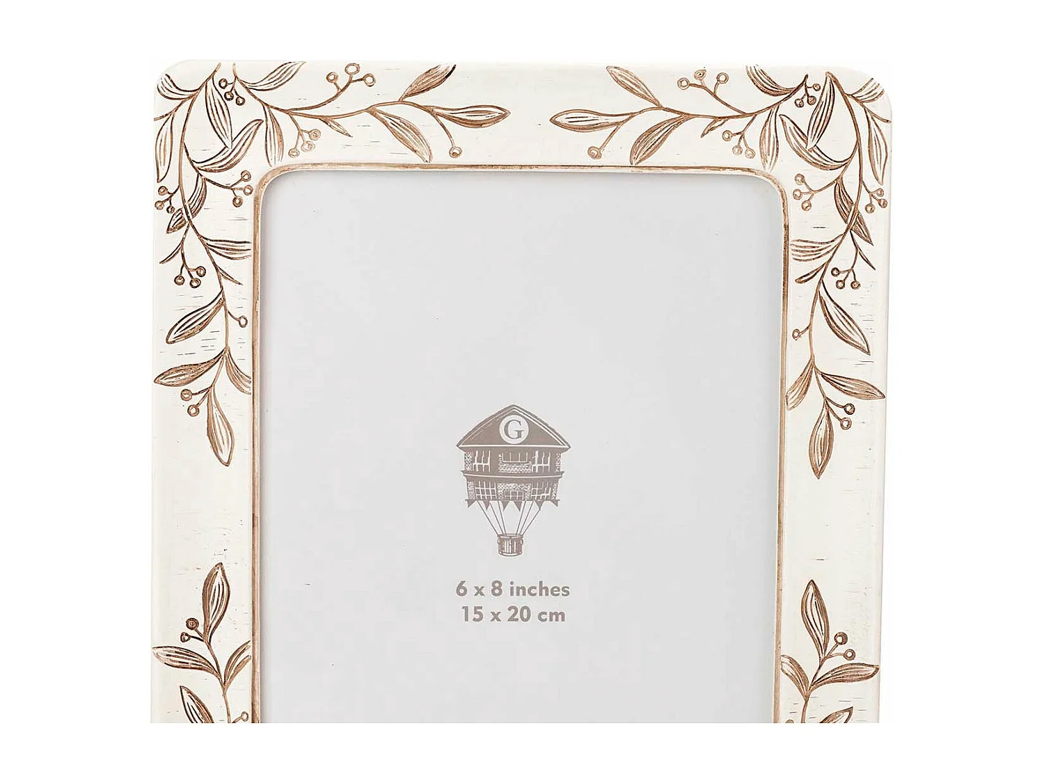 Portafotos Resina Blanco Antique 15x20 Cm