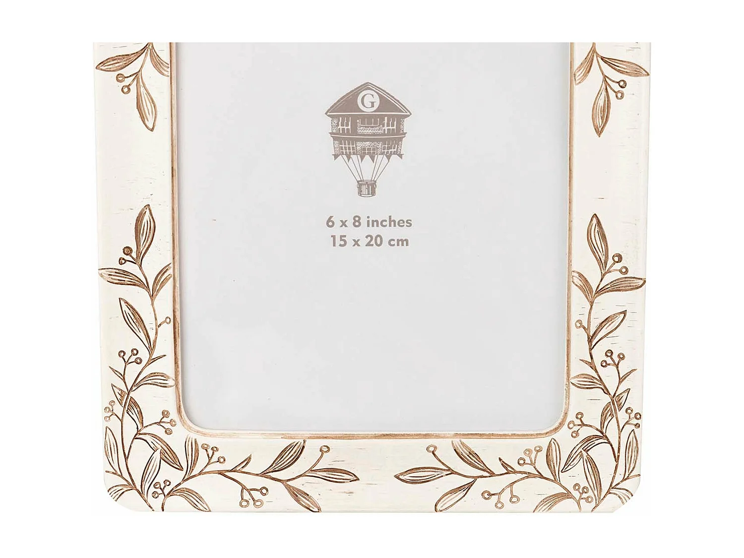 Portafotos Resina Blanco Antique 15x20 Cm