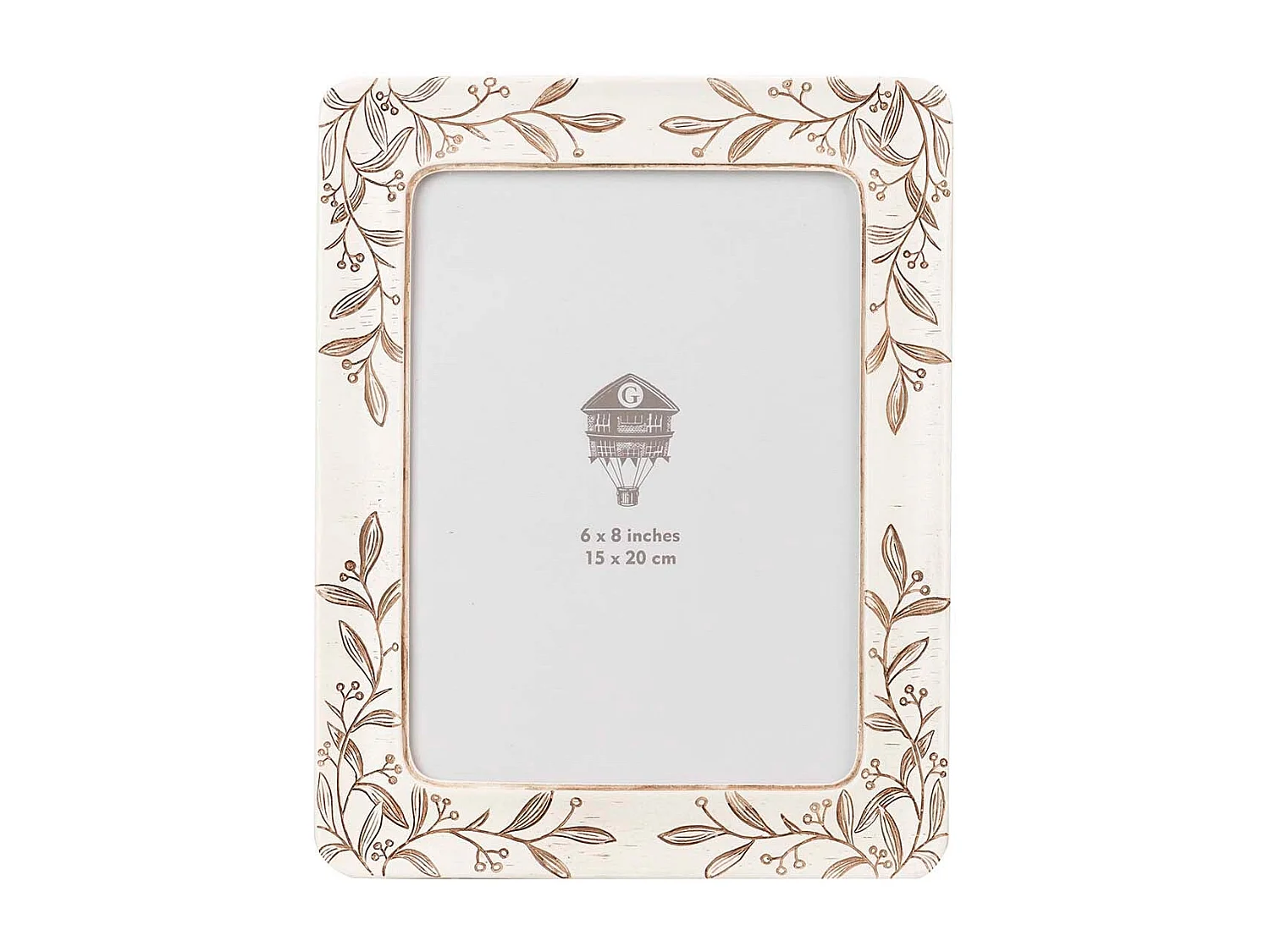 Portafotos Resina Blanco Antique 15x20 Cm