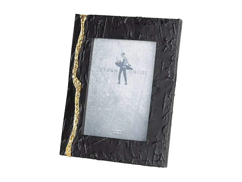 Portafotos Resina Negro Dorado 15x20 Cm
