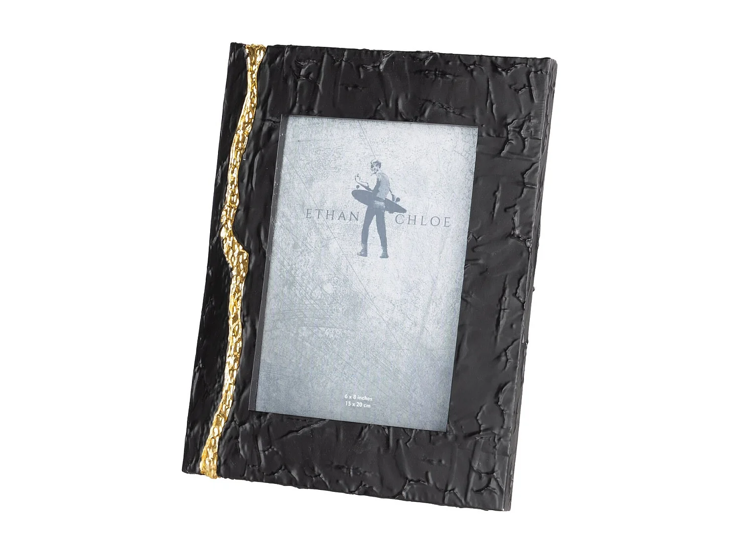 Portafotos Resina Negro Dorado 15x20 Cm