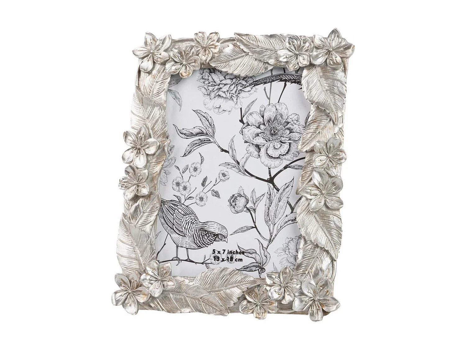 Portafotos Resina Plateado 13x18 Cm