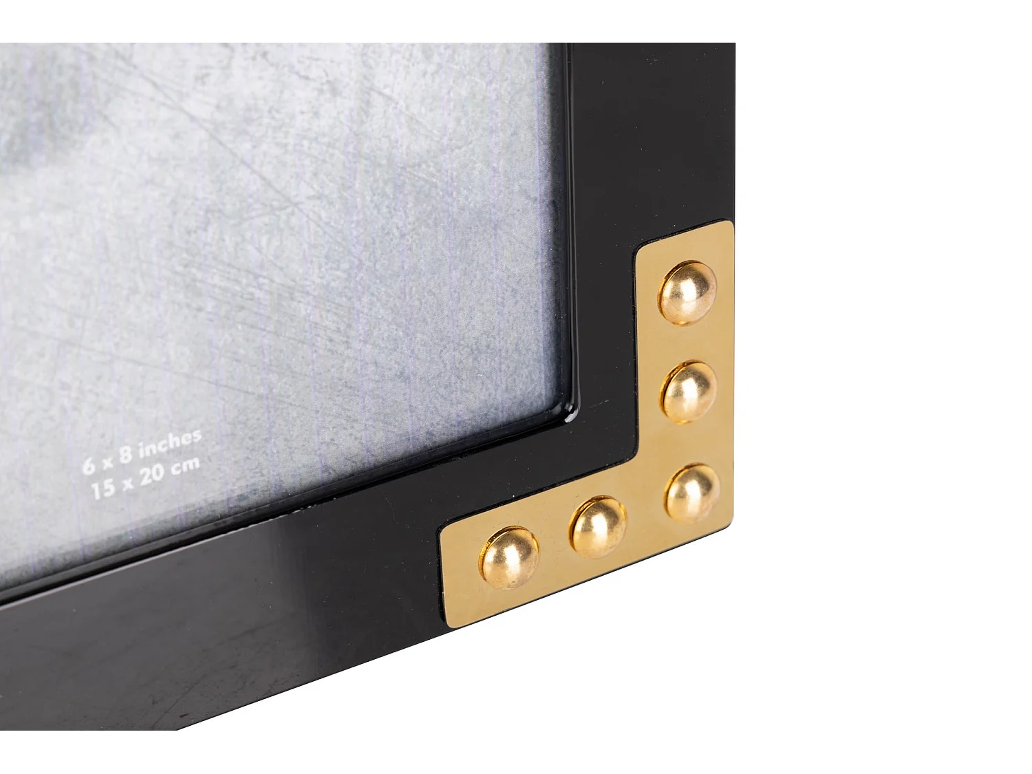 Portafotos Mdf / Metal Negro Dorado 15x20 Cm