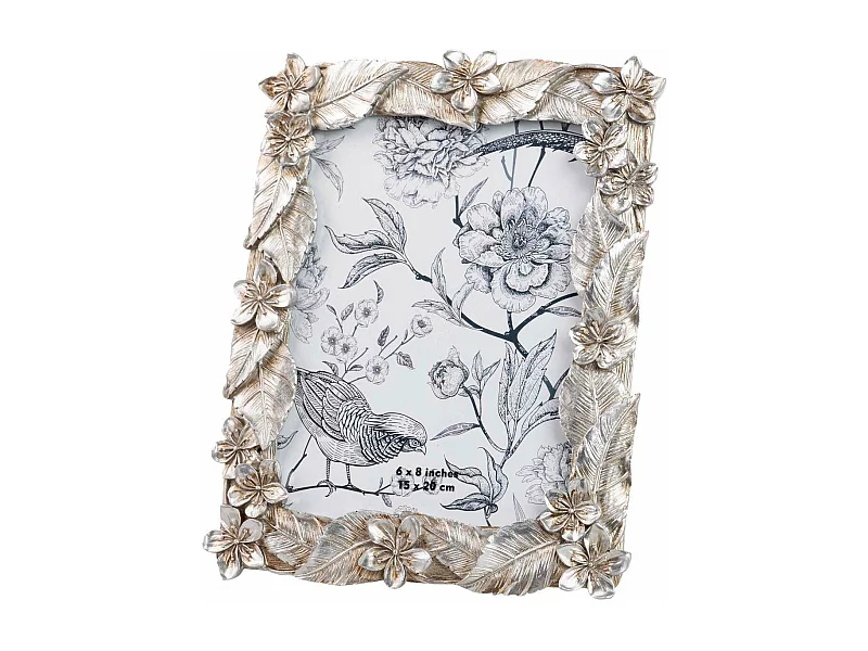 Portafotos Resina Plateado 15x20 Cm