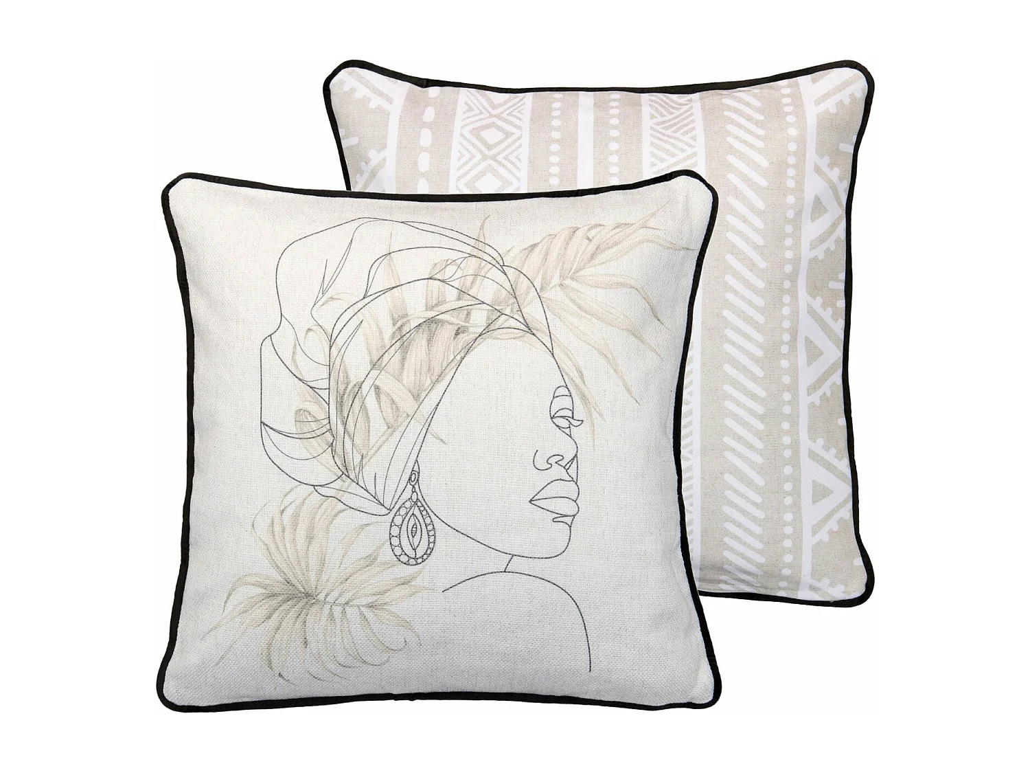 Cojin Mujer Formas Geometricas 45x13x45 Cm