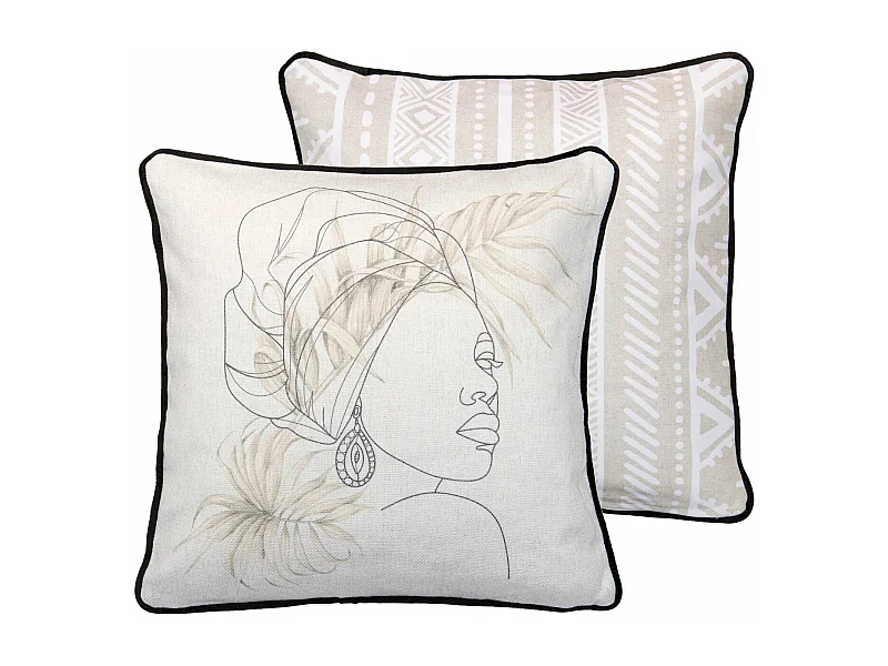 Cojin Mujer Formas Geometricas 45x13x45 Cm
