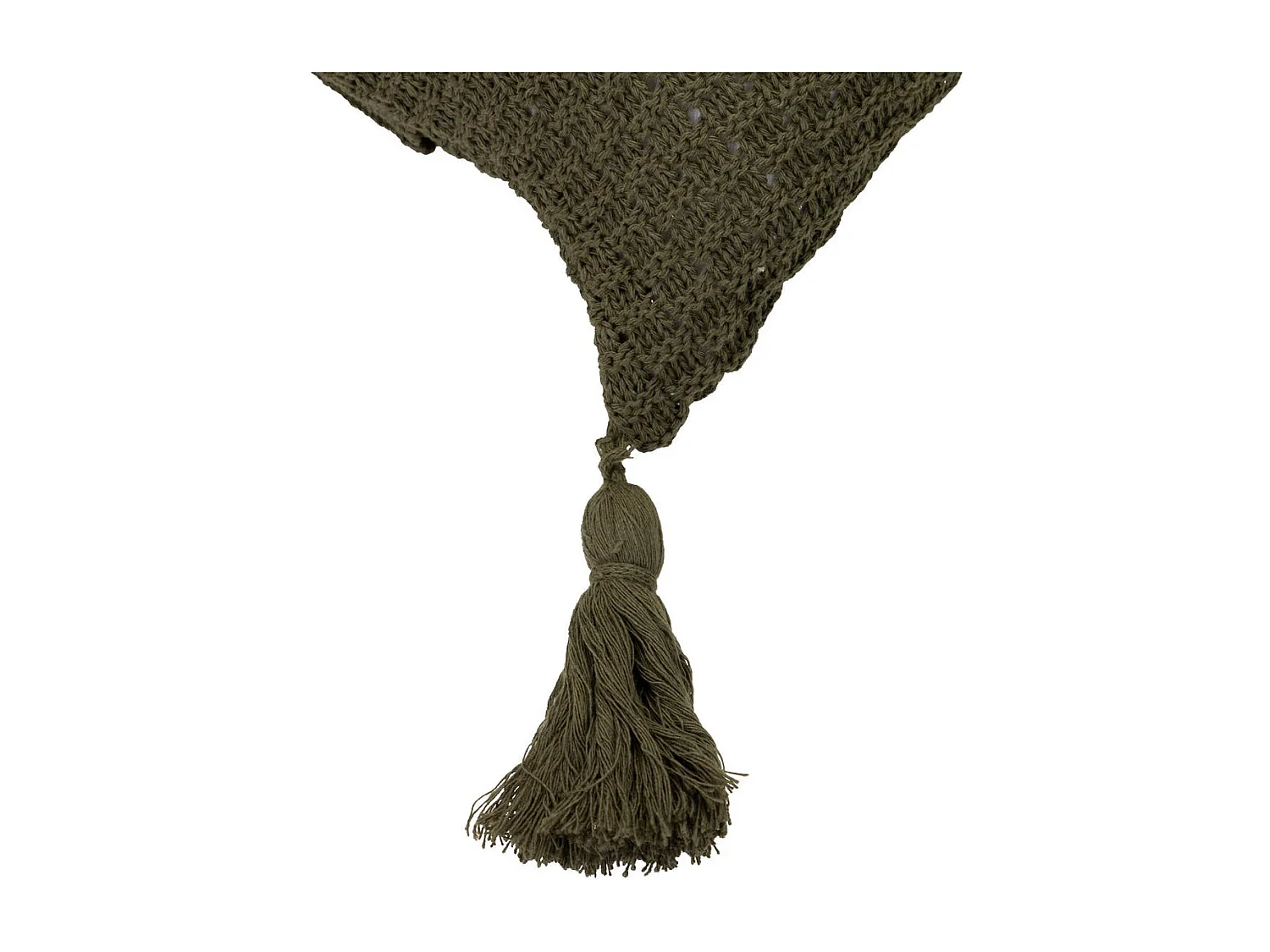 Cojin Hilo Borlones Verde Oliva 50x15x50 Cm