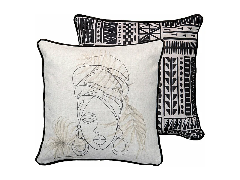 Cojin Mujer Formas Geometricas 45x13x45 Cm