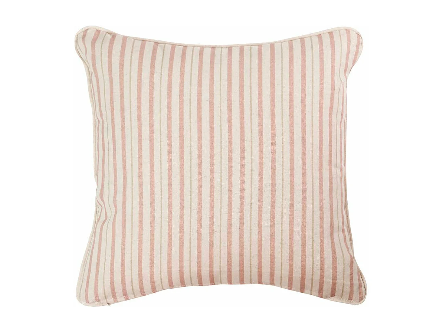 Cojin Lino Flores Rayas 45x45 Cm