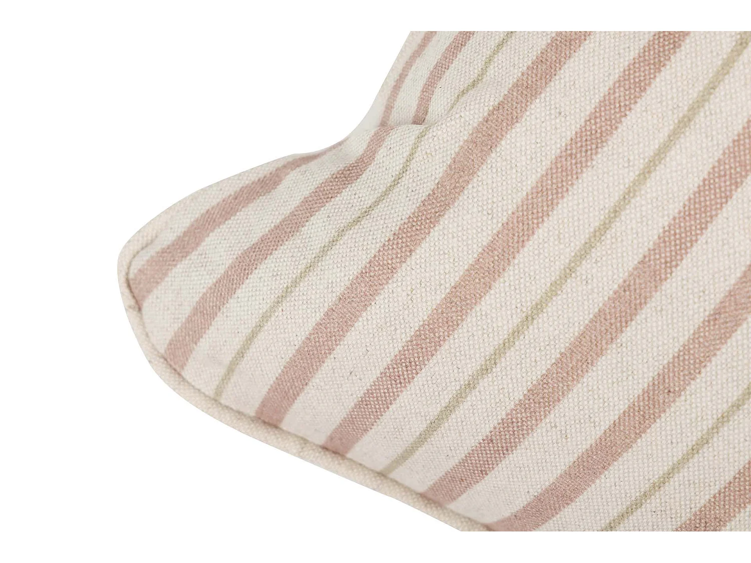 Cojin Lino Flores Rayas 45x45 Cm