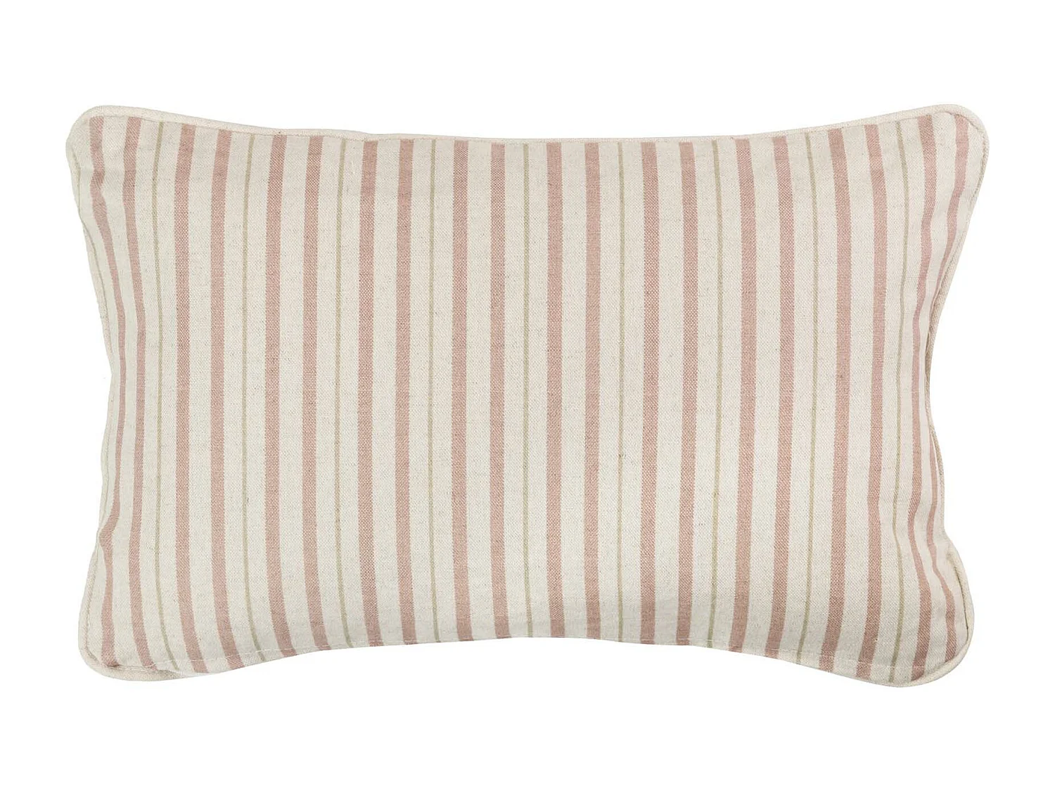 Cojin Lino Flores Rayas 45x30 Cm