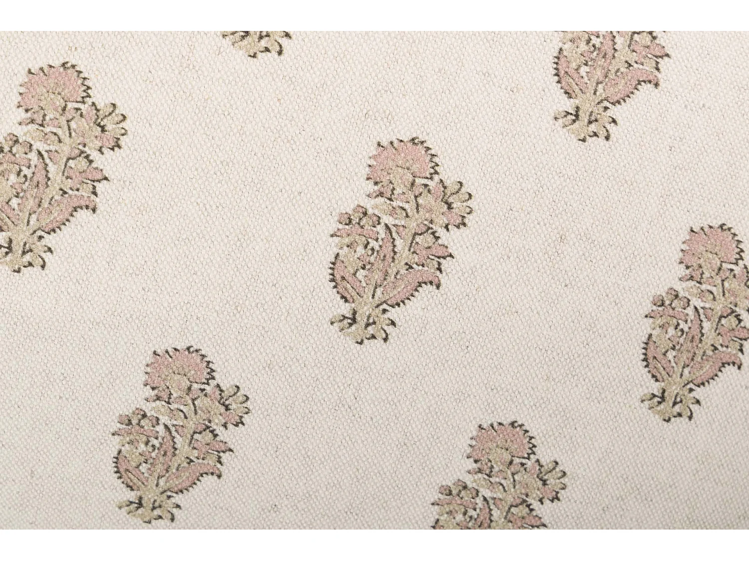 Cojin Lino Flores Rayas 45x30 Cm