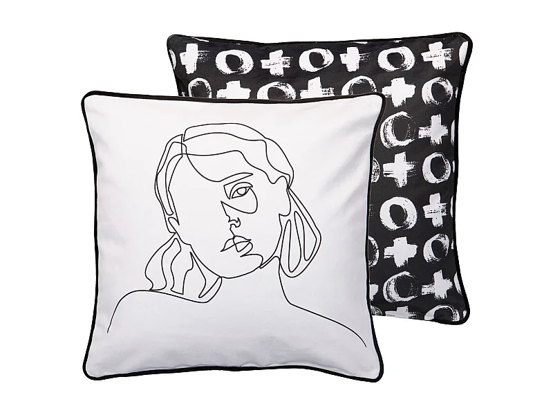 Cojin Velvet Mujer Gemetrico 45x13x45 Cm