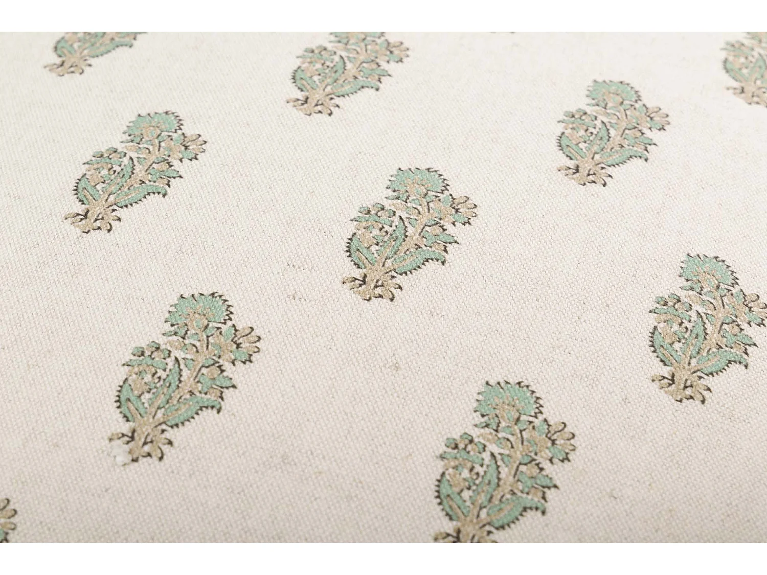 Cojin Lino Flores Rayas 45x45 Cm