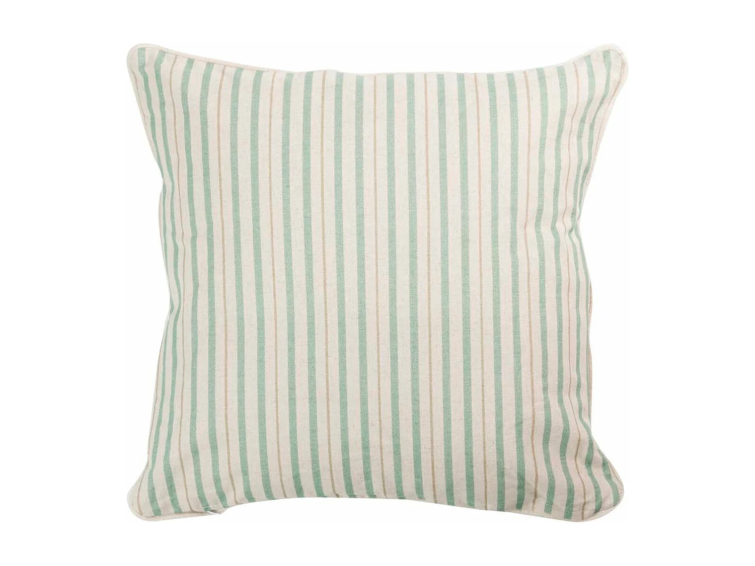 Cojin Lino Flores Rayas 45x45 Cm