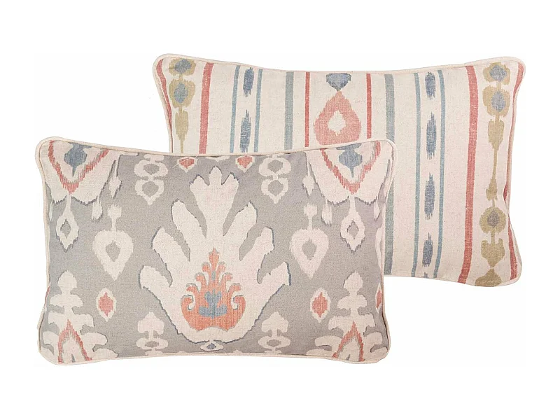 Cojin Lino Etnico 45x30 Cm