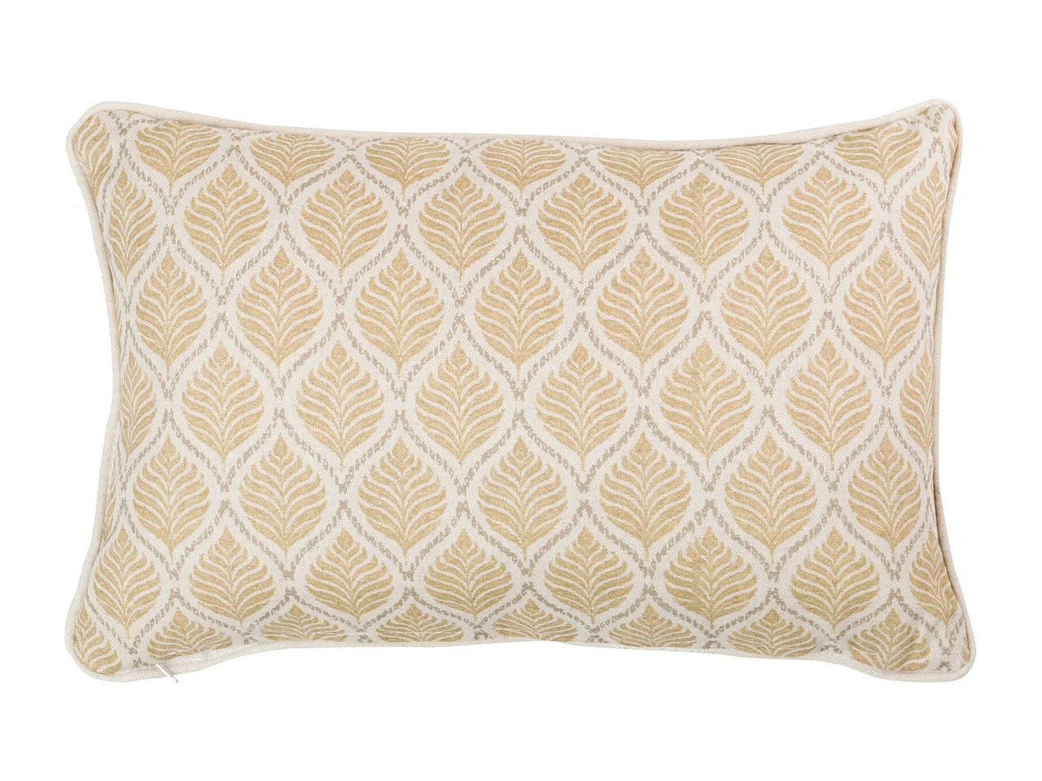 Cojin Lino Flores Hojas 45x30 Cm