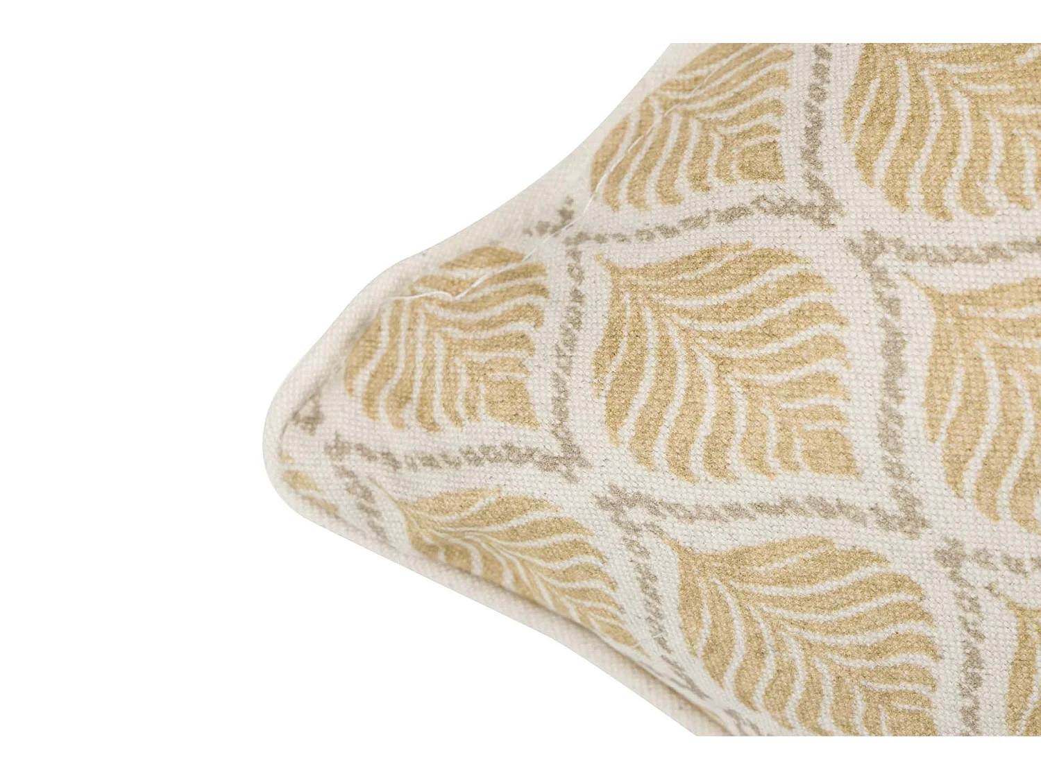 Cojin Lino Flores Hojas 45x30 Cm