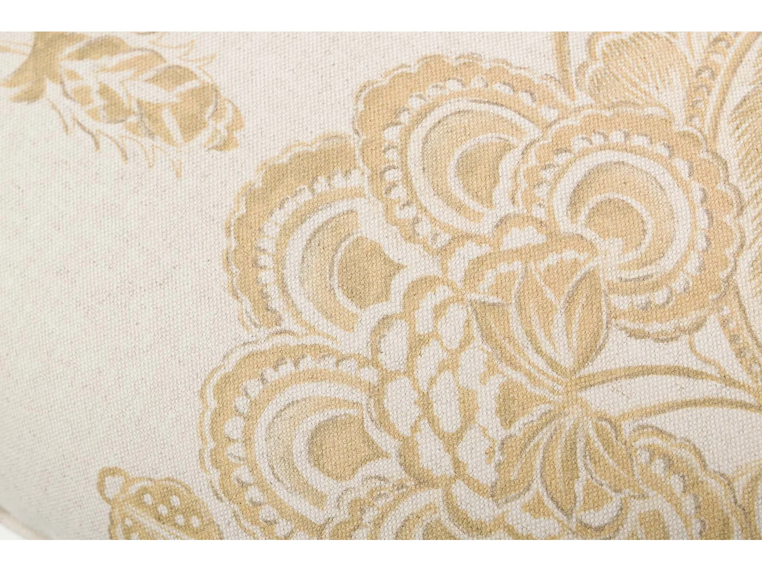 Cojin Lino Flores Hojas 45x30 Cm