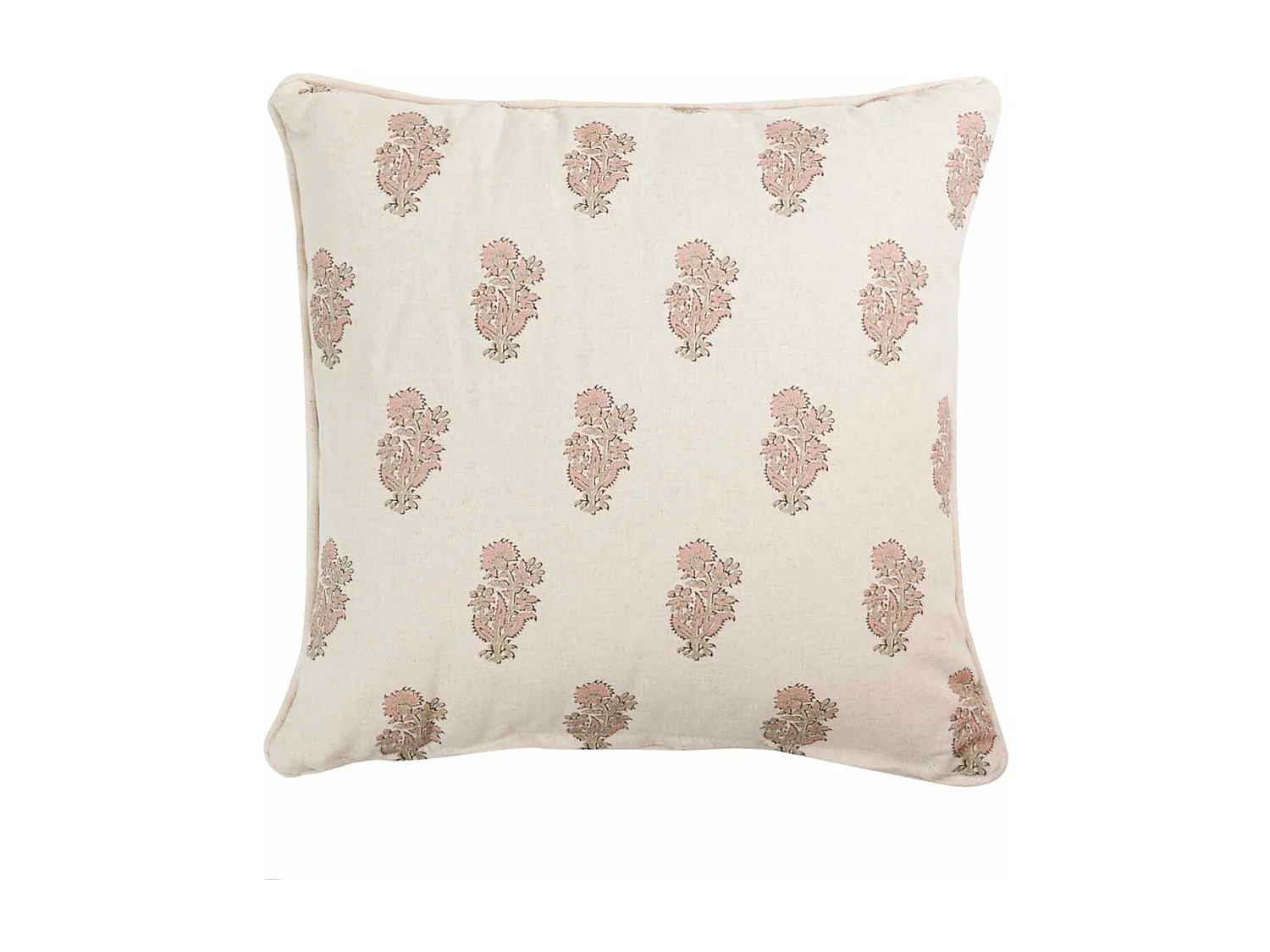 Cojin Lino Flores 45x45 Cm