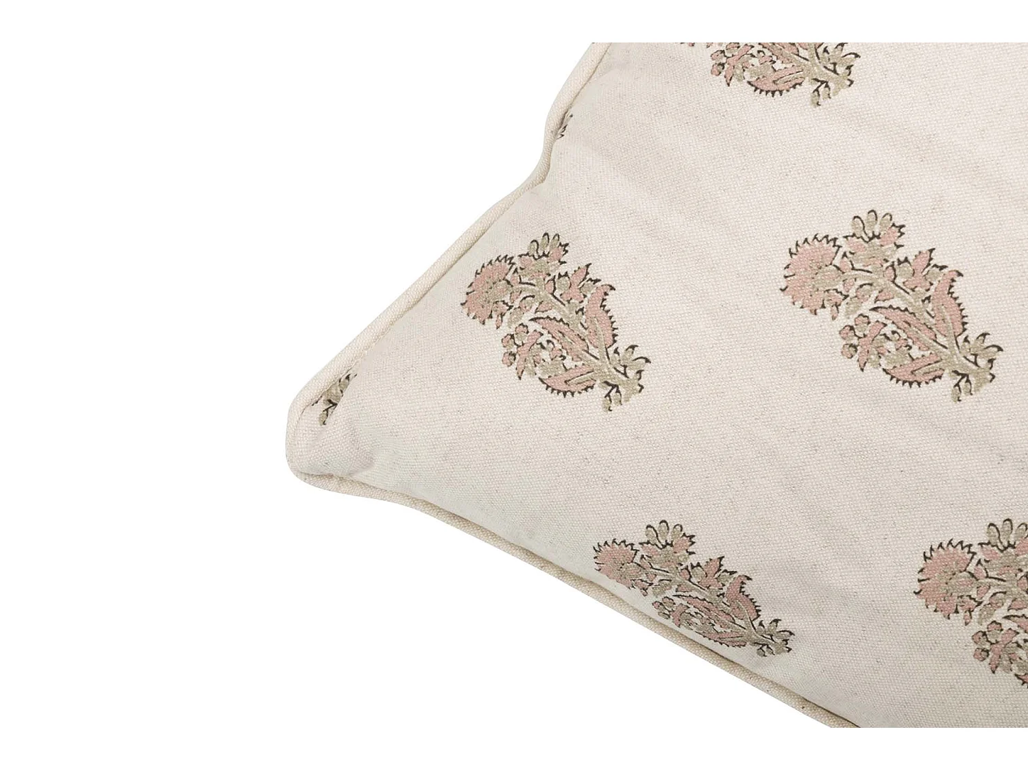 Cojin Lino Flores 45x45 Cm