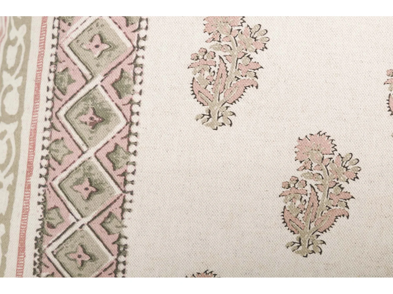 Cojin Lino Flores 45x45 Cm