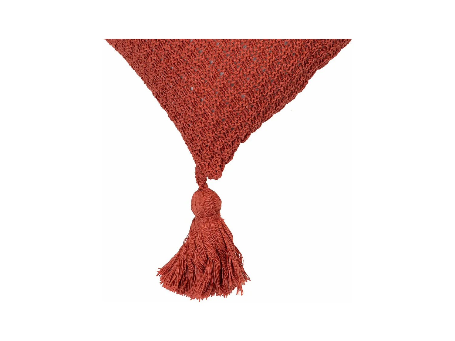 Cojin Hilo Borlones Teja 60x15x40 Cm