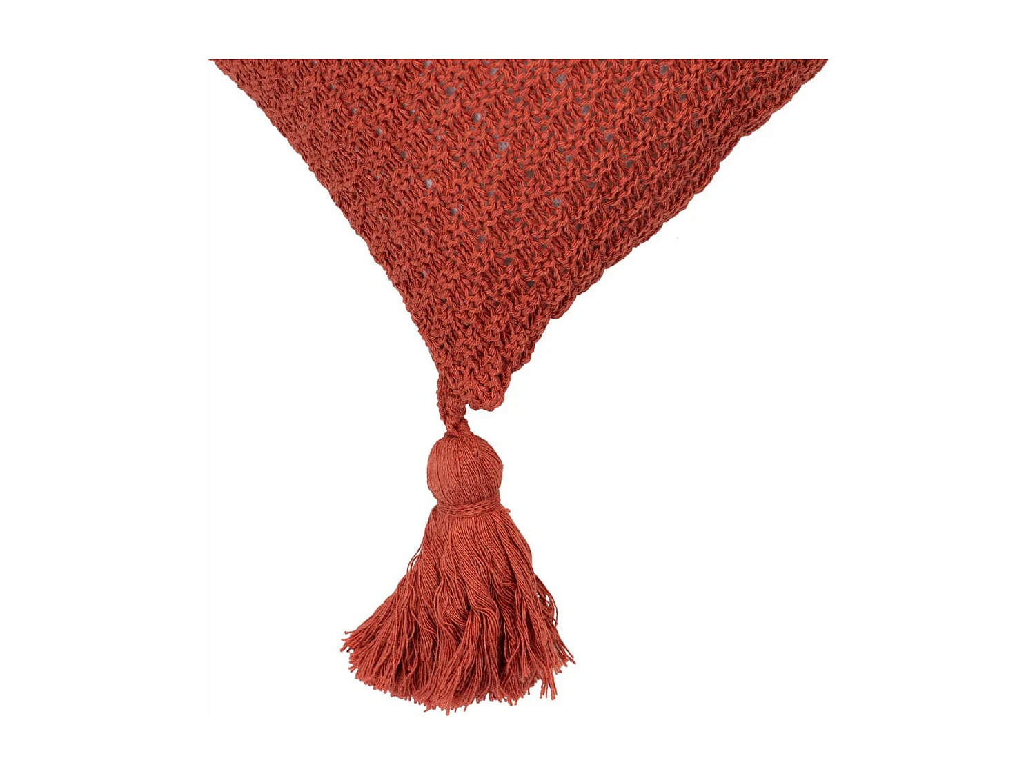 Cojin Hilo Borlones Teja 60x15x40 Cm