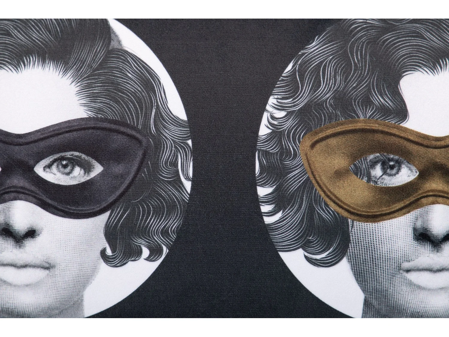 Cojin Velvet Gavalieri Gemetrico Negro Blanco 45x13x30 Cm