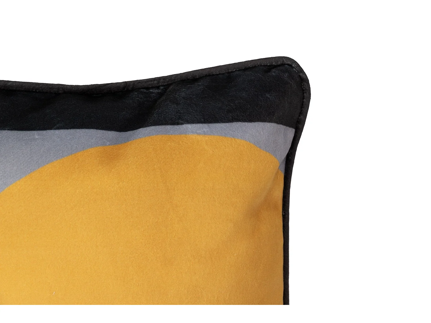 Cojin Velvet Formas Gris Amarillo 45x13x45 Cm