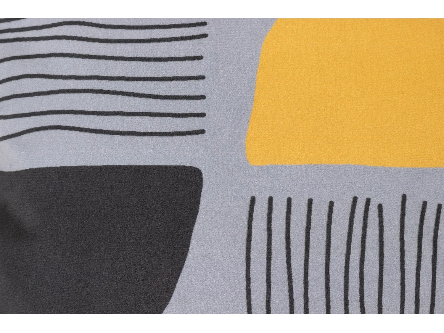 Cojin Velvet Formas Gris Amarillo 45x13x45 Cm