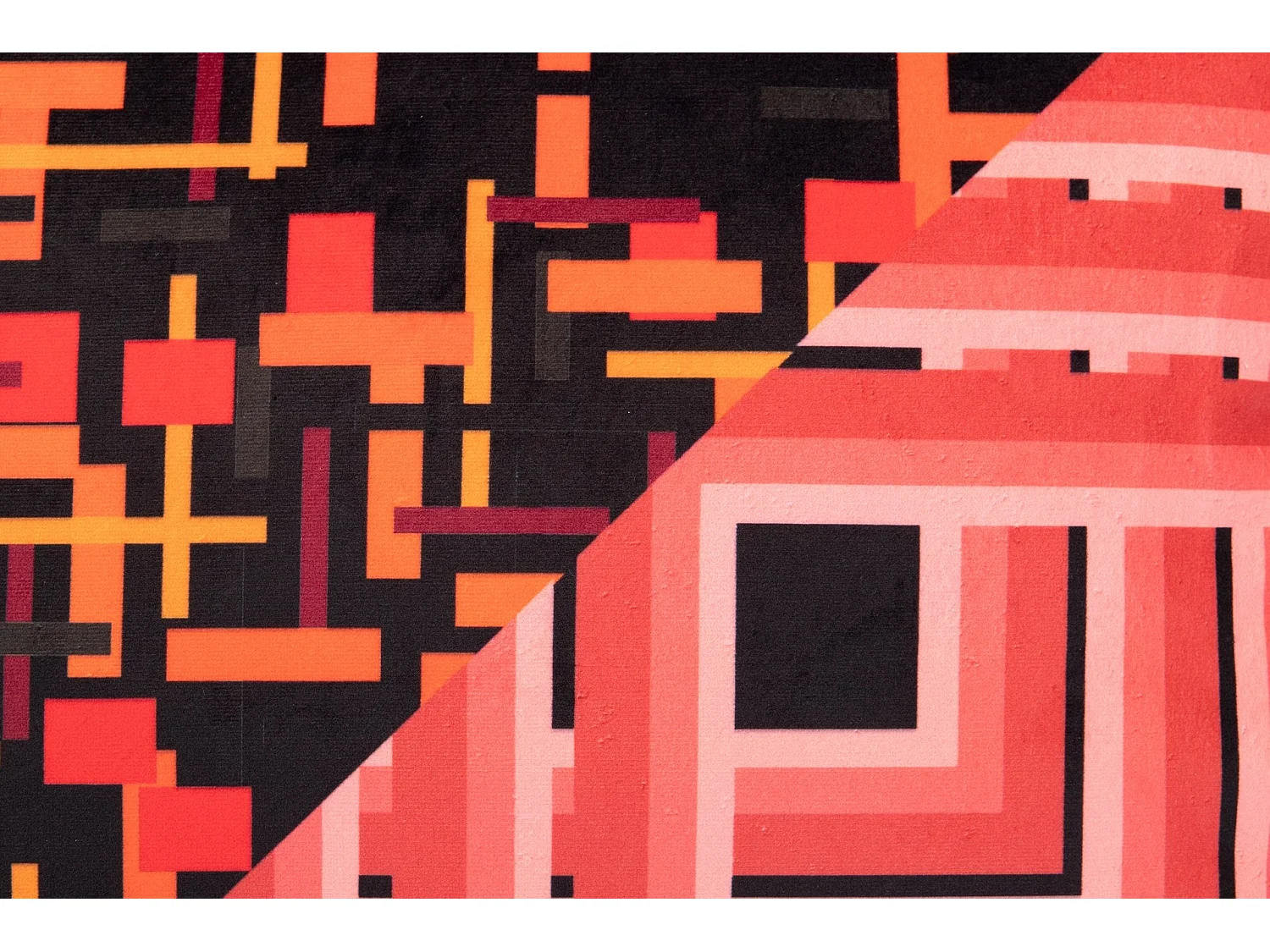 Cojin Classic Geometria Flores Velvet 60x13x45cm