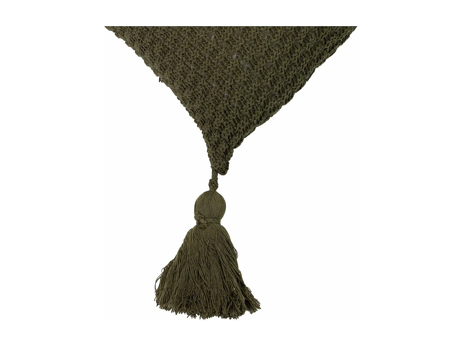 Cojin Hilo Borlones Verde Oliva 60x15x40 Cm