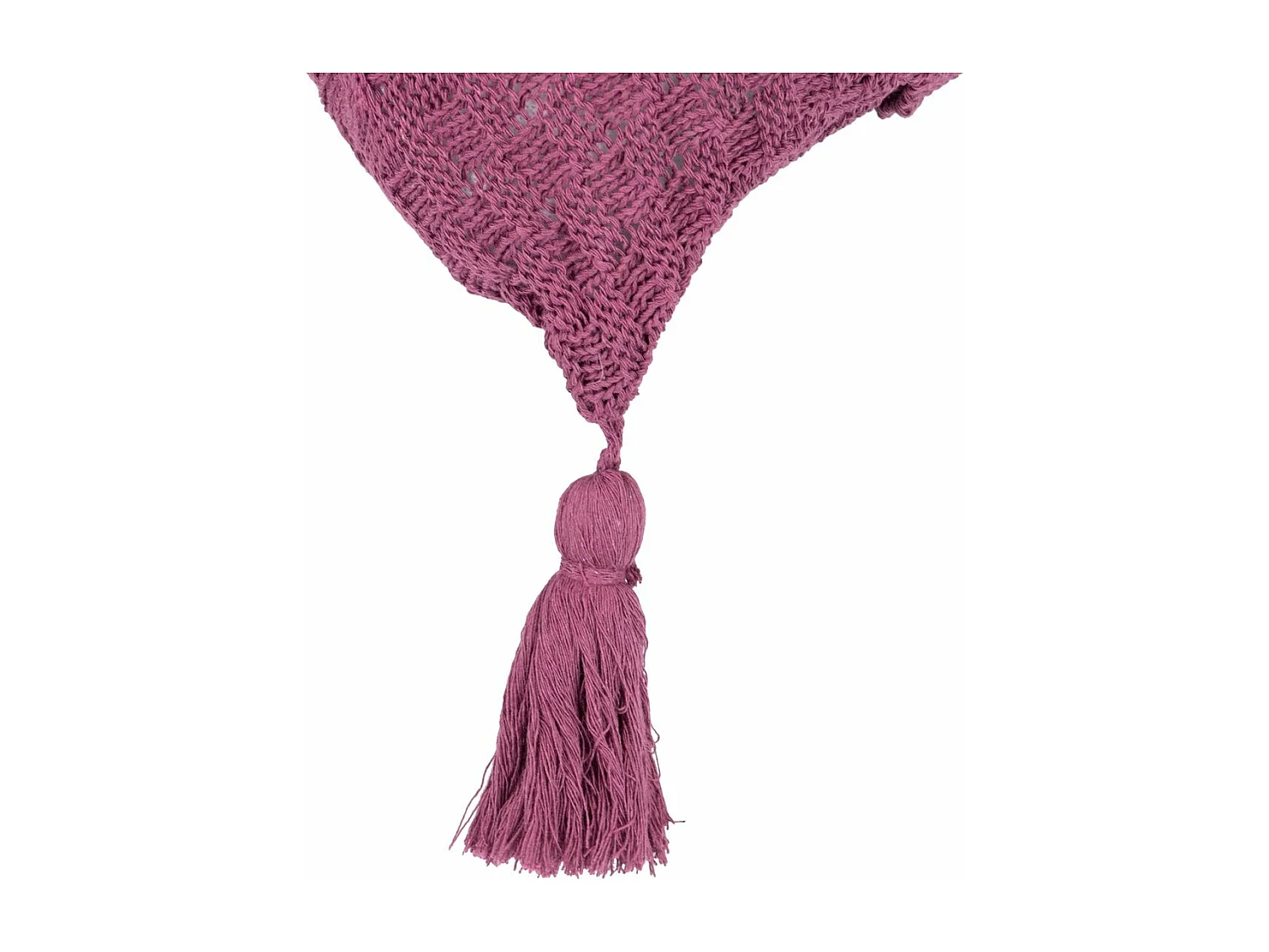 Cojin Hilo Borlones Berenjena 50x15x50 Cm