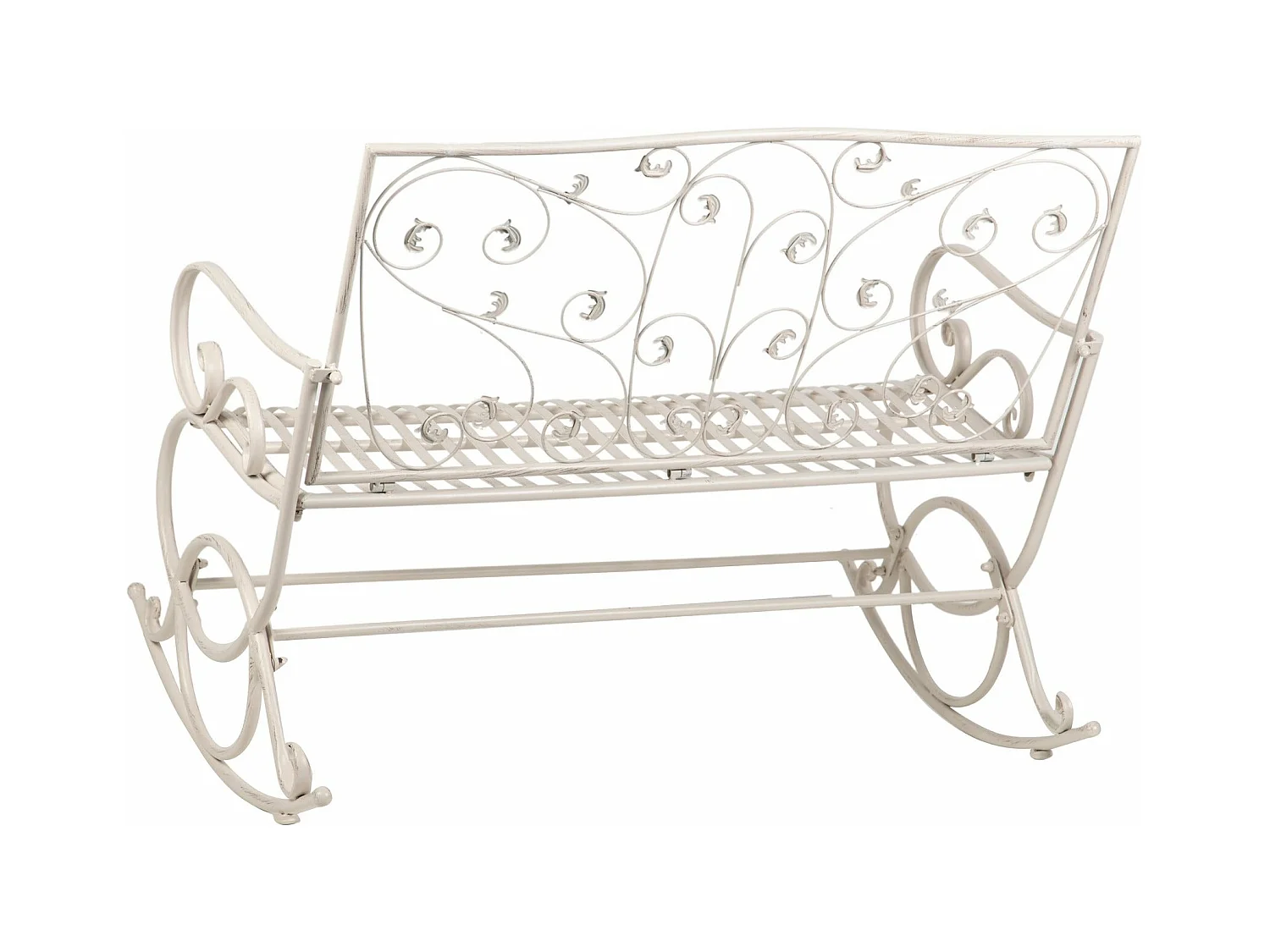 Banco Forja Blanca Antique 110x66x95 Cm