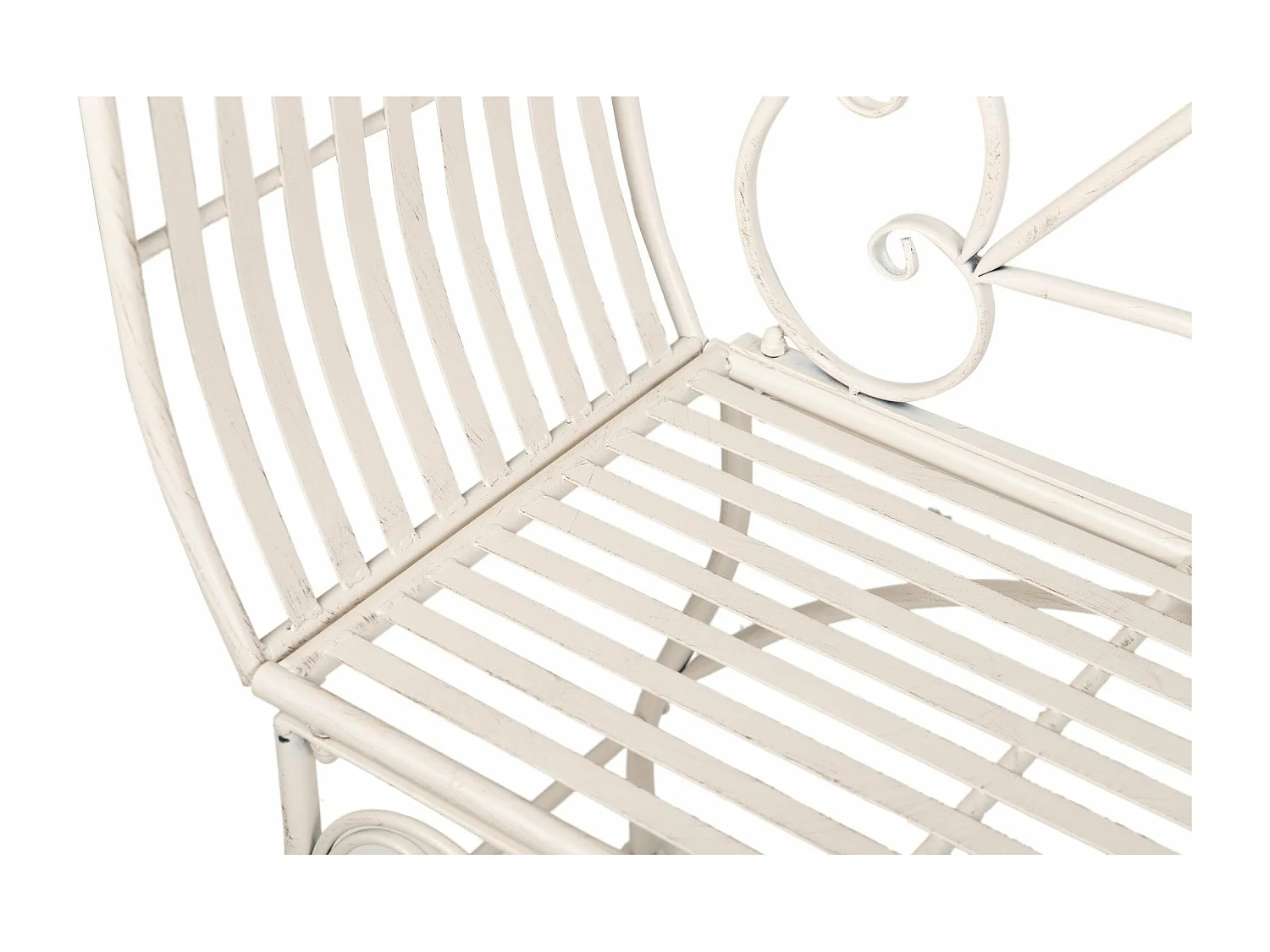 Banco Forja Con Cojin Blanca Antique 110x40x85 Cm