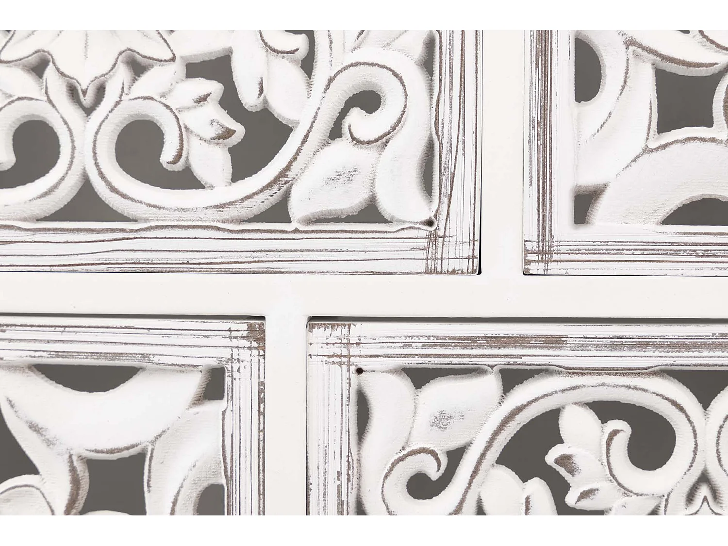 Joyero Madera Calada Blanco 30x7x30 Cm