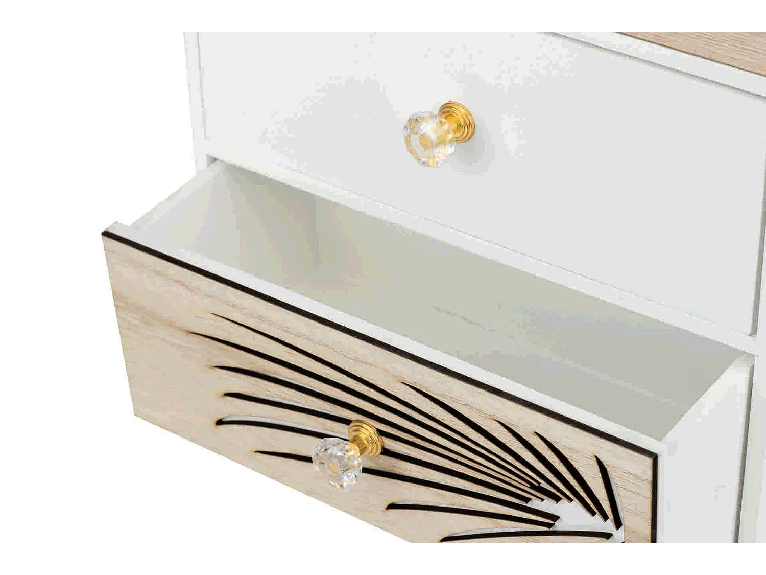 Joyero 3 Cajones Madera Talla 24x12x29 Cm