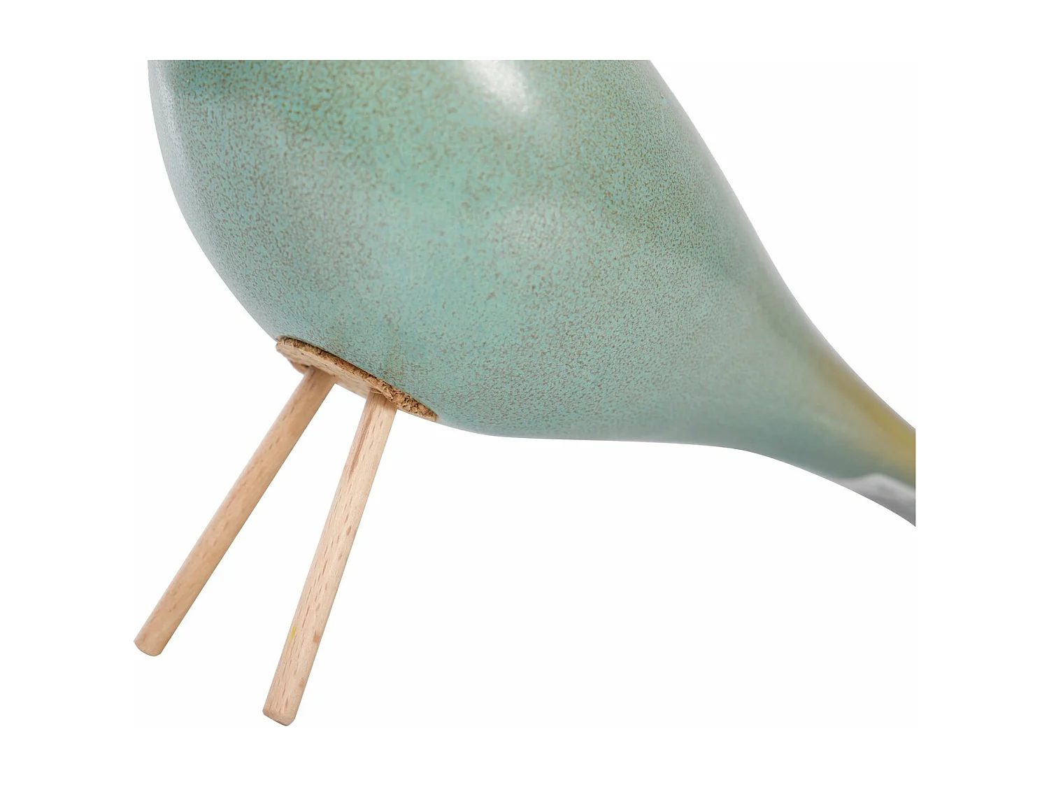 Pajaro Ceramica Turquesa 25x10x21 Cm