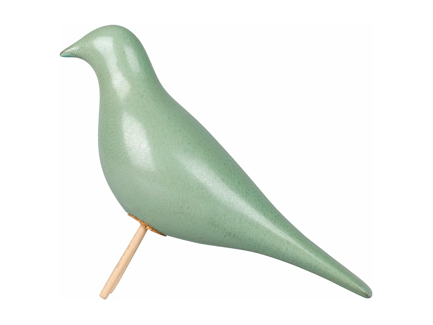 Pajaro Ceramica Turquesa 25x10x21 Cm
