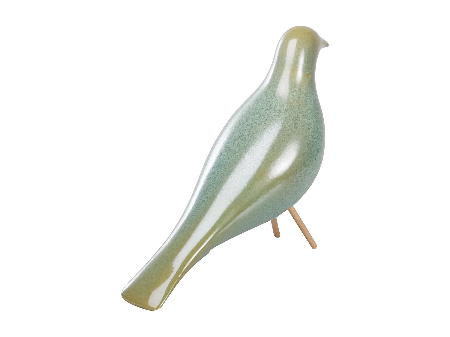 Pajaro Ceramica Turquesa 25x10x21 Cm